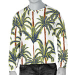 Vintage Palm Tree Beach Pattern Print Men's Crewneck Sweatshirt GearFrost