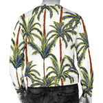 Vintage Palm Tree Beach Pattern Print Men's Crewneck Sweatshirt GearFrost