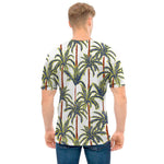 Vintage Palm Tree Beach Pattern Print Men's T-Shirt