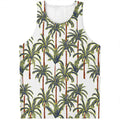 Vintage Palm Tree Beach Pattern Print Men's Tank Top