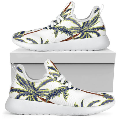 Vintage Palm Tree Beach Pattern Print Mesh Knit Shoes GearFrost