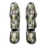 Vintage Palm Tree Beach Pattern Print Muay Thai Shin Guard