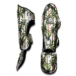 Vintage Palm Tree Beach Pattern Print Muay Thai Shin Guard