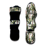 Vintage Palm Tree Beach Pattern Print Muay Thai Shin Guard