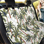 Vintage Palm Tree Beach Pattern Print Pet Car Back Seat Cover