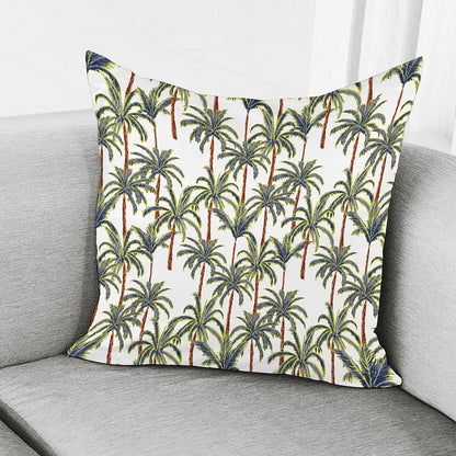 Vintage Palm Tree Beach Pattern Print Pillow Cover