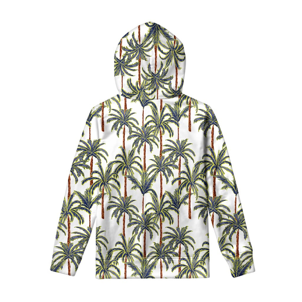 Vintage Palm Tree Beach Pattern Print Pullover Hoodie