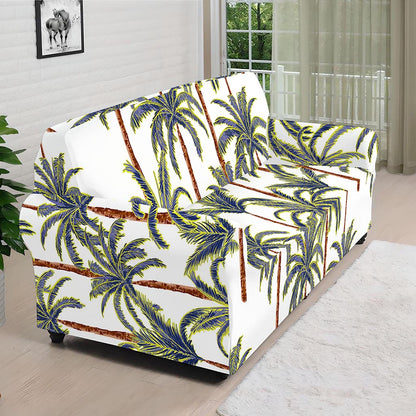 Vintage Palm Tree Beach Pattern Print Sofa Cover