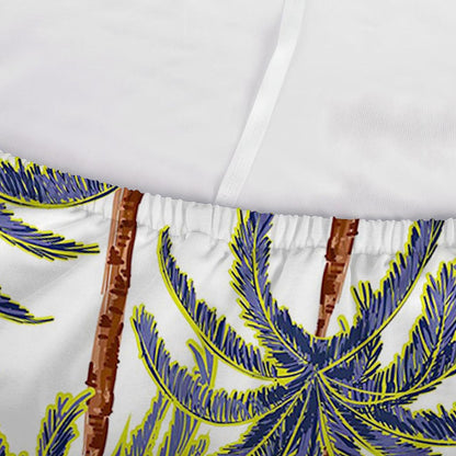 Vintage Palm Tree Beach Pattern Print Sofa Cover