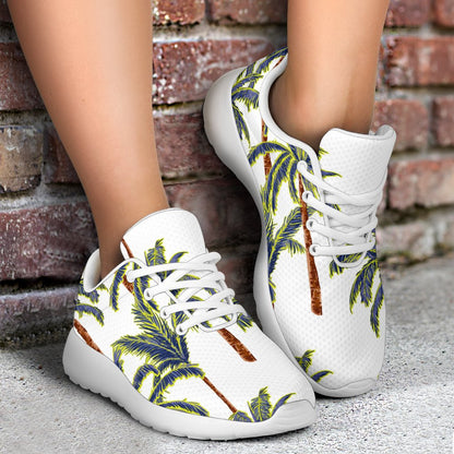 Vintage Palm Tree Beach Pattern Print Sport Shoes GearFrost