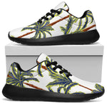Vintage Palm Tree Beach Pattern Print Sport Shoes GearFrost