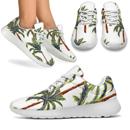 Vintage Palm Tree Beach Pattern Print Sport Shoes GearFrost