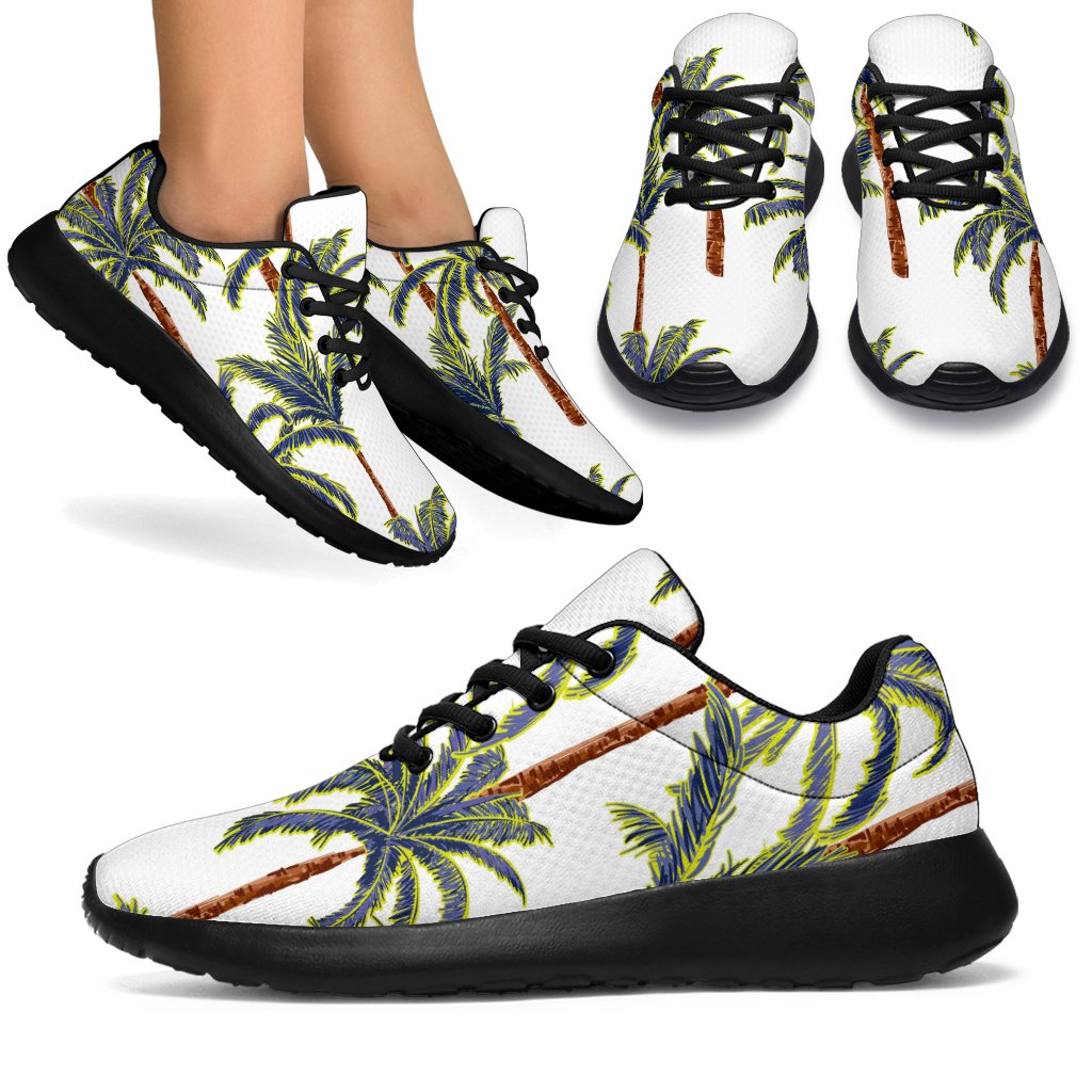 Vintage Palm Tree Beach Pattern Print Sport Shoes GearFrost
