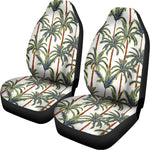 Vintage Palm Tree Beach Pattern Print Universal Fit Car Seat Covers