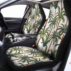 Vintage Palm Tree Beach Pattern Print Universal Fit Car Seat Covers
