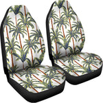 Vintage Palm Tree Beach Pattern Print Universal Fit Car Seat Covers