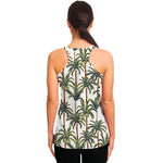 Vintage Palm Tree Beach Pattern Print Women's Racerback Tank Top
