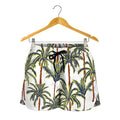 Vintage Palm Tree Beach Pattern Print Women's Shorts