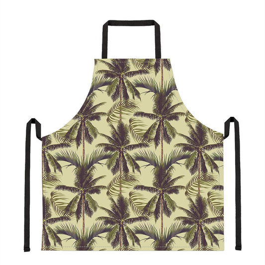 Vintage Palm Tree Pattern Print Apron