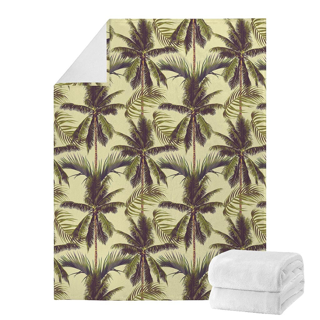 Vintage Palm Tree Pattern Print Blanket