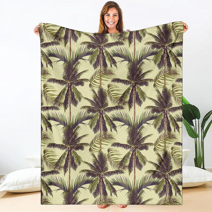 Vintage Palm Tree Pattern Print Blanket