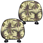 Vintage Palm Tree Pattern Print Car Headrest Covers