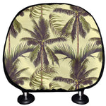 Vintage Palm Tree Pattern Print Car Headrest Covers