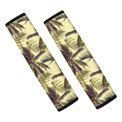 Vintage Palm Tree Pattern Print Car Seat Belt Covers