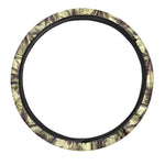 Vintage Palm Tree Pattern Print Car Steering Wheel Cover