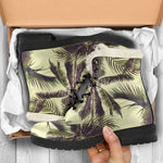 Vintage Palm Tree Pattern Print Comfy Boots GearFrost