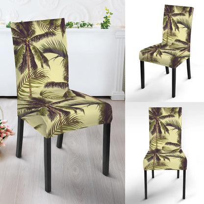 Vintage Palm Tree Pattern Print Dining Chair Slipcover