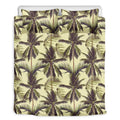 Vintage Palm Tree Pattern Print Duvet Cover Bedding Set