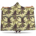 Vintage Palm Tree Pattern Print Hooded Blanket