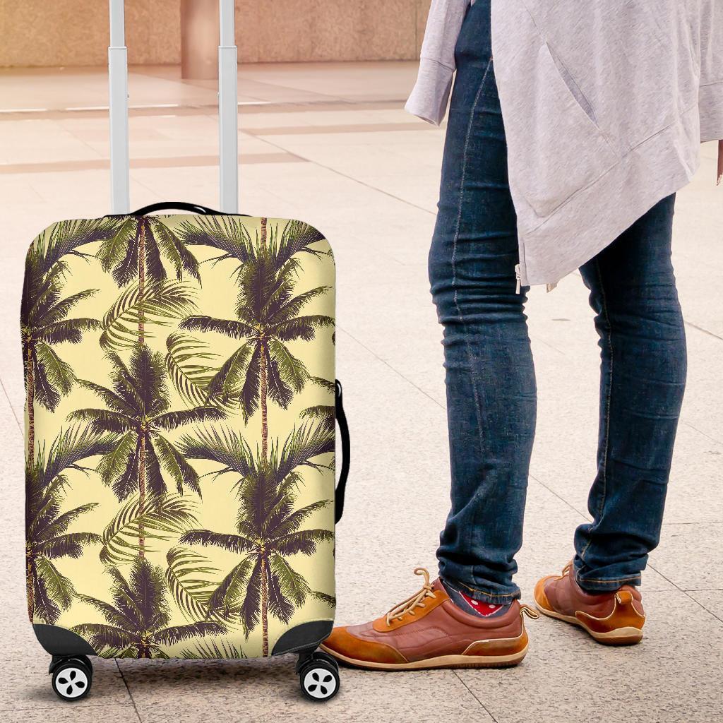 Vintage Palm Tree Pattern Print Luggage Cover GearFrost