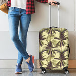Vintage Palm Tree Pattern Print Luggage Cover GearFrost