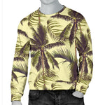 Vintage Palm Tree Pattern Print Men's Crewneck Sweatshirt GearFrost