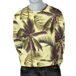 Vintage Palm Tree Pattern Print Men's Crewneck Sweatshirt GearFrost