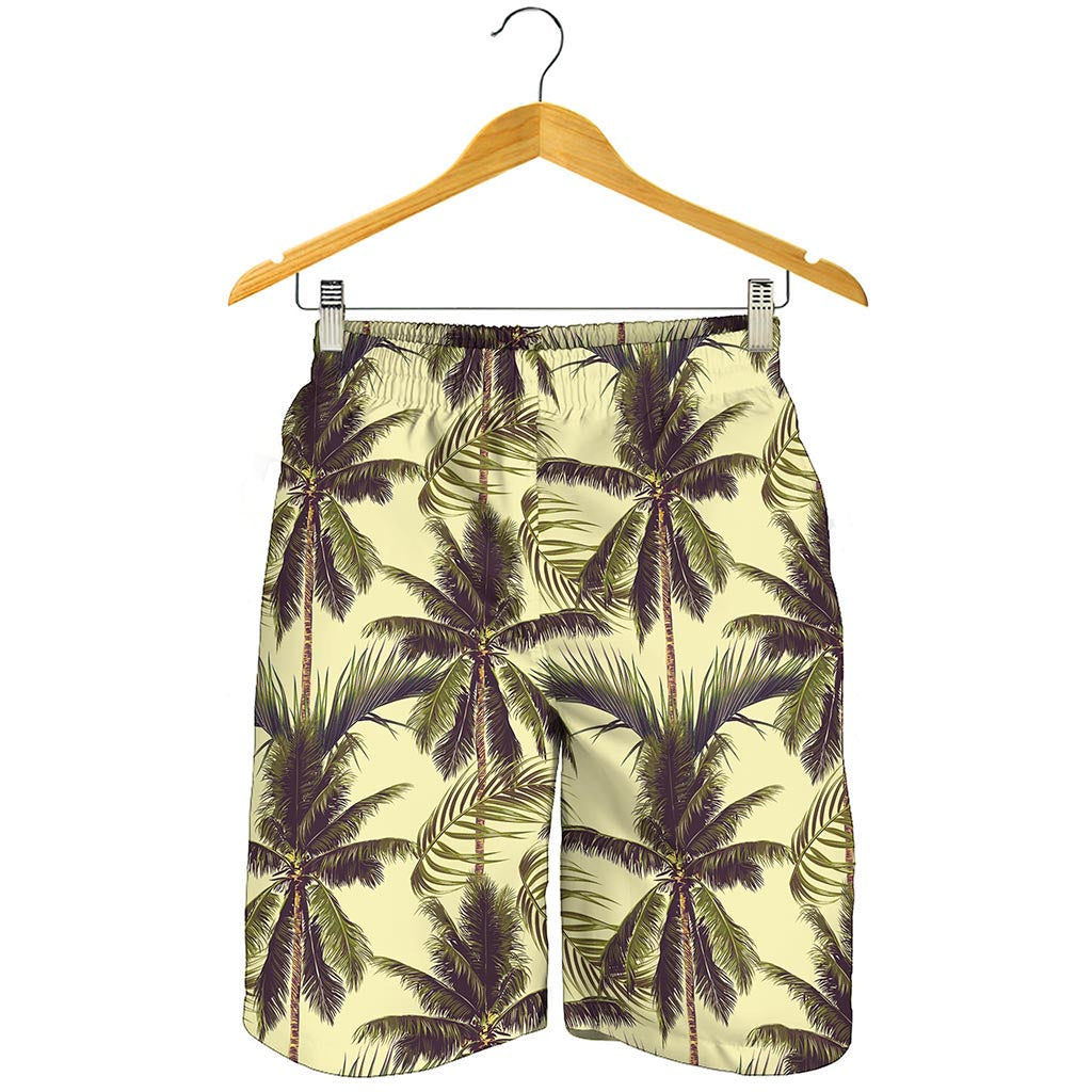 Vintage Palm Tree Pattern Print Men's Shorts