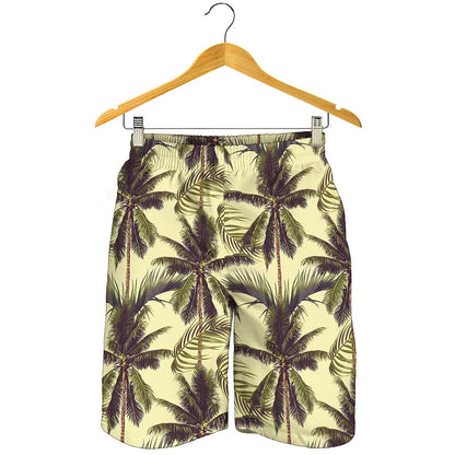 Vintage Palm Tree Pattern Print Men's Shorts