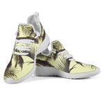 Vintage Palm Tree Pattern Print Mesh Knit Shoes GearFrost