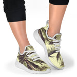 Vintage Palm Tree Pattern Print Mesh Knit Shoes GearFrost