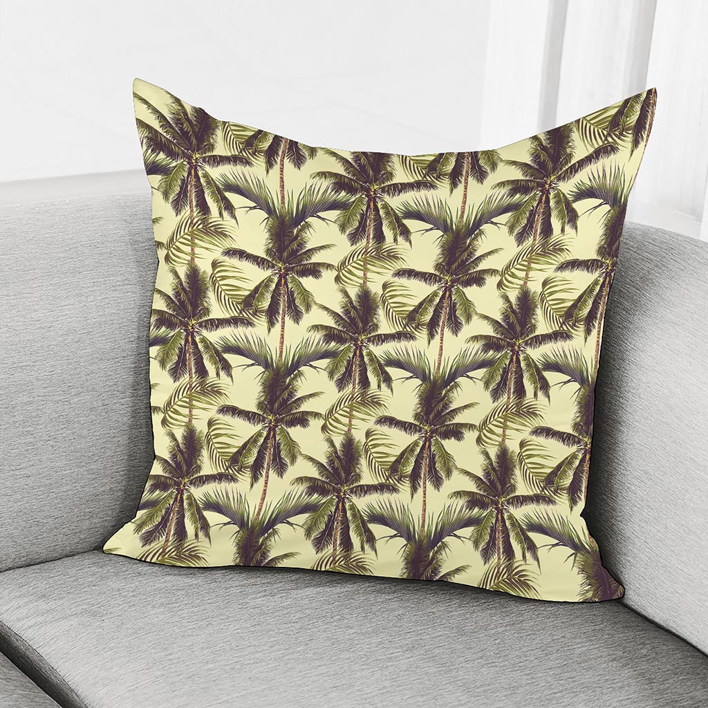 Vintage Palm Tree Pattern Print Pillow Cover