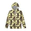 Vintage Palm Tree Pattern Print Pullover Hoodie