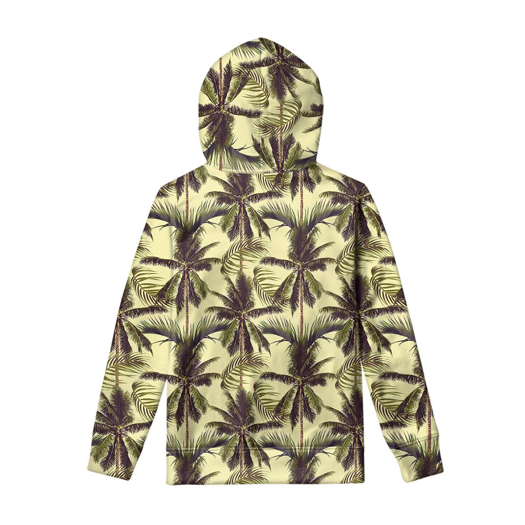 Vintage Palm Tree Pattern Print Pullover Hoodie