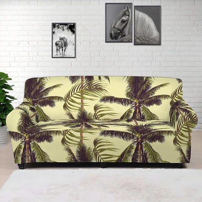 Vintage Palm Tree Pattern Print Sofa Cover