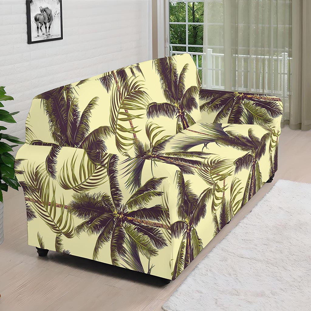 Vintage Palm Tree Pattern Print Sofa Cover