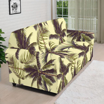 Vintage Palm Tree Pattern Print Sofa Cover