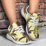 Vintage Palm Tree Pattern Print Sport Shoes GearFrost