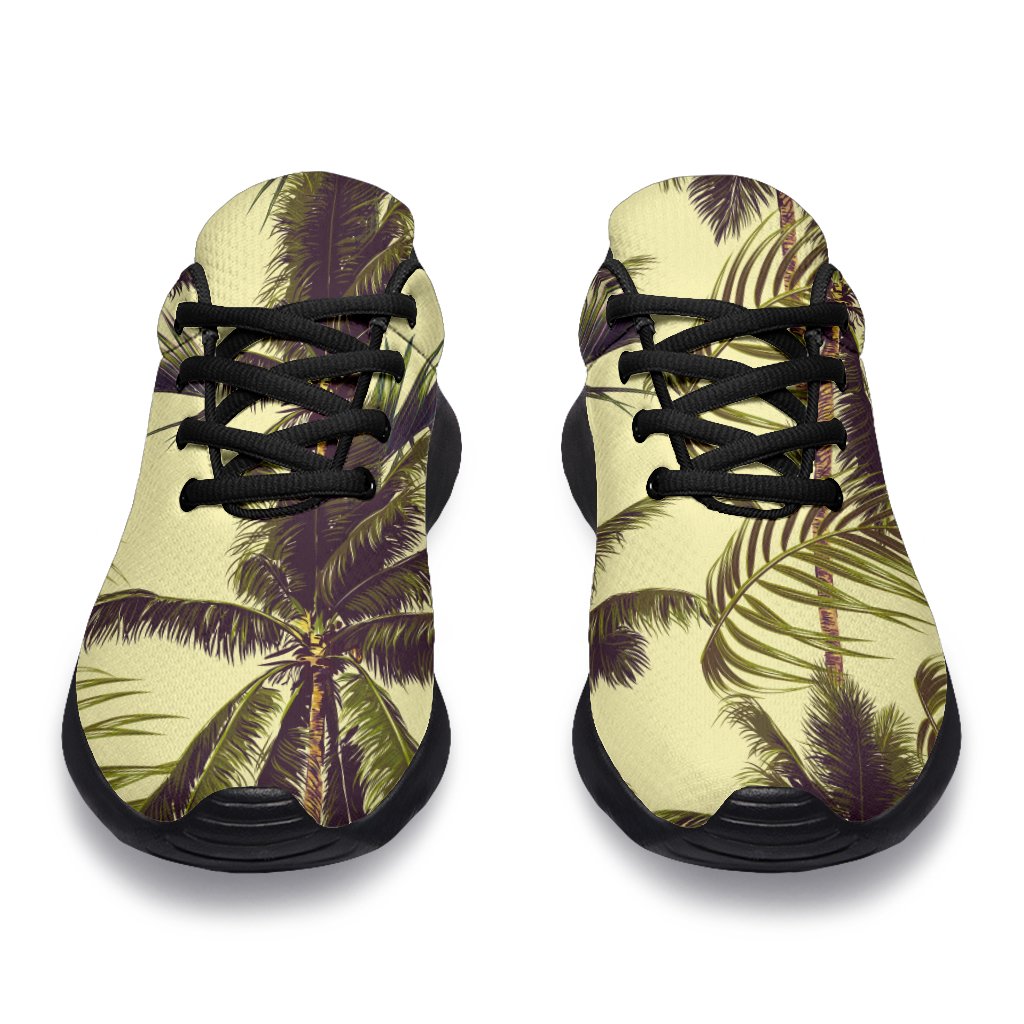 Vintage Palm Tree Pattern Print Sport Shoes GearFrost