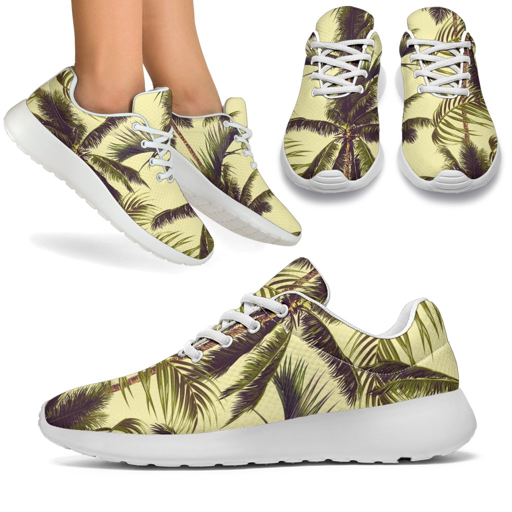 Vintage Palm Tree Pattern Print Sport Shoes GearFrost